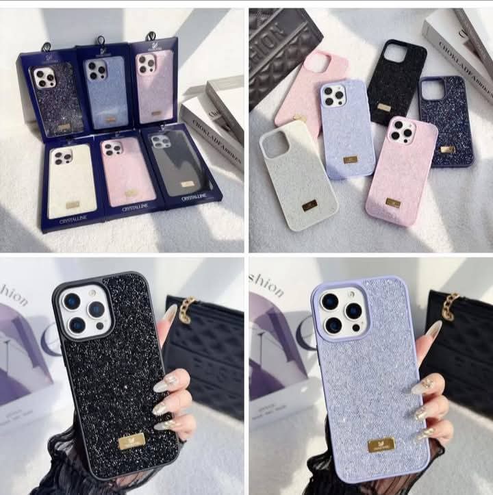 Funda Crystalline Glitter Fashion con Placa Metálica